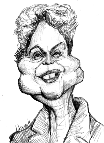 Cartoon: Dilma Rousseff (medium) by horate tagged brasil
