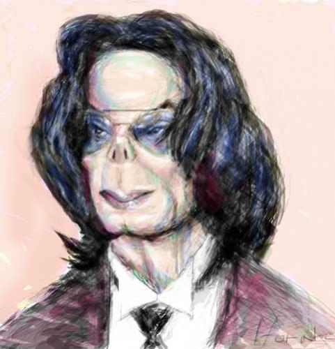 Cartoon: Michael Jackson (medium) by horate tagged singer