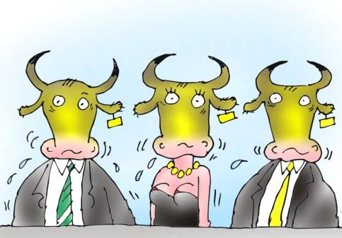 Cartoon: cows people politics (medium) by martin guhl tagged cows,people,politics,martin,guhl