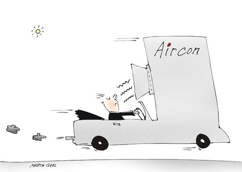 Cartoon: klima anlage umwelt auto cabrio (medium) by martin guhl tagged klima,anlage,umwelt,auto,cabrio,energie