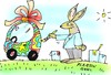 Cartoon: auto ei ostern hase farbe malen (small) by martin guhl tagged auto,ei,ostern,hase,farbe,malen,anmalen,färben,tier