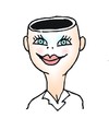 Cartoon: kopf hohl schminke frau dumm (small) by martin guhl tagged kopf,hohl,schminke,frau,dumm