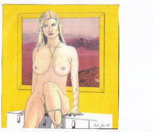 Cartoon: aktstudie 3 (medium) by tobelix tagged tobelix,2004,kalenderblatt,weiblich,akt