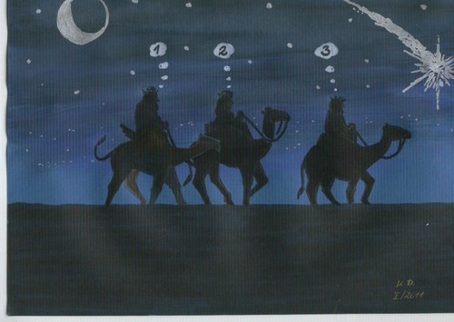 Cartoon: Hl. 3 Könige im Zweifel (medium) by tobelix tagged heilig,drei,könige,holy,three,kings,kalt,wüstennacht,cold,desert,night,bethlehem,tobelix