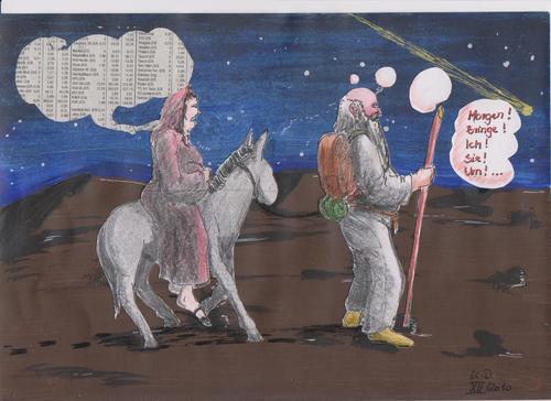 Cartoon: Maria und Joseph (medium) by tobelix tagged tobelix,nervensäge,joseph,mary,maria