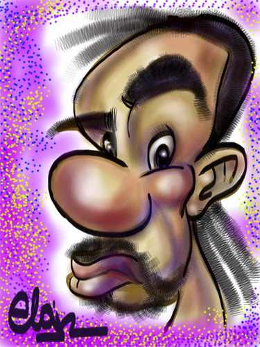 Cartoon: Dats a Big NOSE mon! (medium) by subwaysurfer tagged ipad,digiital,painint,subwaysurfer,cartoon,african,american,caricature