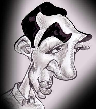 Cartoon: Lizza minellis dad (medium) by subwaysurfer tagged caricature,cartoon,elgin