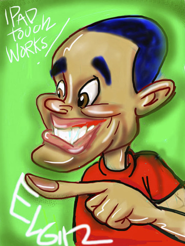 Cartoon: My 1st Ipad Caricature Painting (medium) by subwaysurfer tagged ipad,digital,painting,elgin,subwaysurfer,cartoon,caricature,african,american