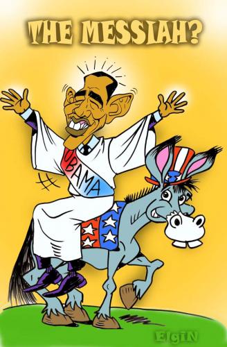 Image result for obama messiah cartoons