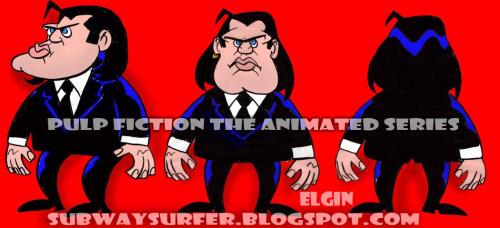 Cartoon: pulp fiction animated series (medium) by subwaysurfer tagged cartoon,caricature