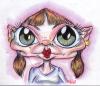 Cartoon: BIG EYED REDHEADED GURL (small) by subwaysurfer tagged caricature,girl,woman,cartoon