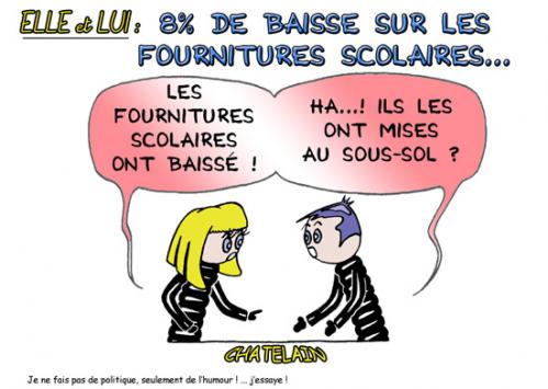 Cartoon: LA RENTREE (medium) by chatelain tagged humour,la,rentree