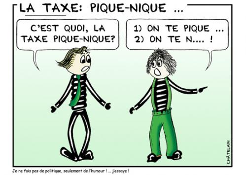 Cartoon: les taxes suite (medium) by chatelain tagged humour,taxes