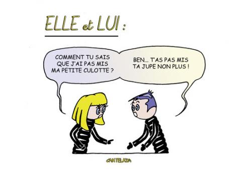 Cartoon: MA PETITE CULOTTE ... (medium) by chatelain tagged humour,libcast,patarsort,