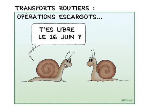 Cartoon: Operations escargots (medium) by chatelain tagged humour,escargots,greves