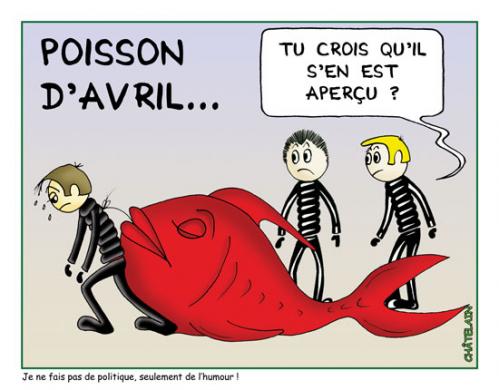 Cartoon: POISSON D AVRIL (medium) by chatelain tagged humour,poisson,avril,