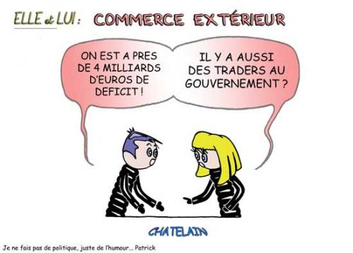 Cartoon: TRADER OU PAS TRADER... (medium) by chatelain tagged humour,trader,patarsort,