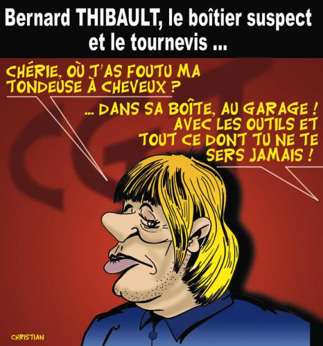 Cartoon: BERNARD THIBAULT et les espions (medium) by CHRISTIAN tagged thibault,bond