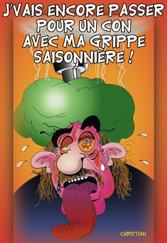 Cartoon: Grippe H1N1 ... (medium) by CHRISTIAN tagged grippe,porcine