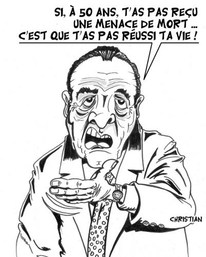 Cartoon: JACQUES SEGUELA (medium) by CHRISTIAN tagged seguela,pub,menaces