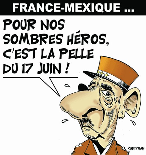 Cartoon: Les bleus ramassent une pelle (medium) by CHRISTIAN tagged de,gaulle,bleus,france,appel