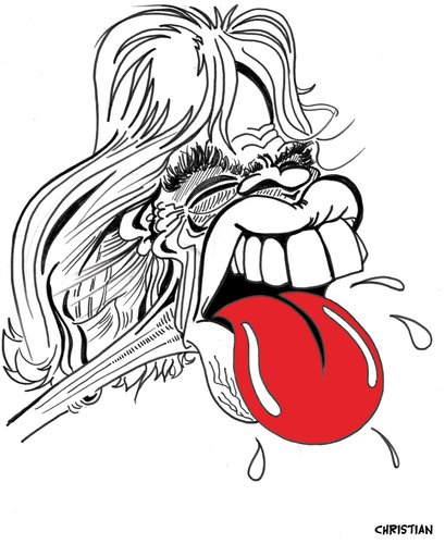 Cartoon: mick jagger (medium) by CHRISTIAN tagged mick,jagger