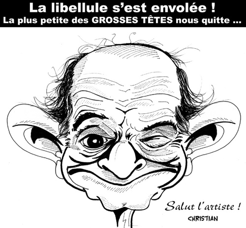 Cartoon: Mort du comique SIM ... (medium) by CHRISTIAN tagged les,grosses,tetes