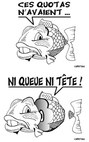 Cartoon: quotas de peche (medium) by CHRISTIAN tagged quotas,peche,sarkozy