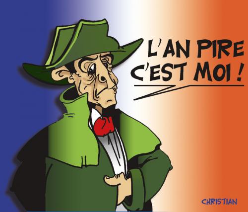 Cartoon: sarkolon - napozy (medium) by CHRISTIAN tagged sarkozy,napoleon