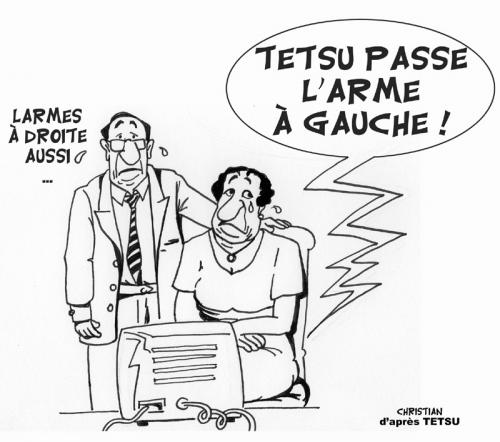 Cartoon: Tetsu ne dessinera plus ... (medium) by CHRISTIAN tagged tetsu,dessinateur,humour,