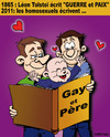 Cartoon: CONTREPET ... (small) by CHRISTIAN tagged gay,homoparentalite,tolstoi,adoption