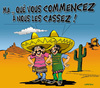 Cartoon: CRISE FRANCO-MEXICAINE (small) by CHRISTIAN tagged mexique,florence,cassez