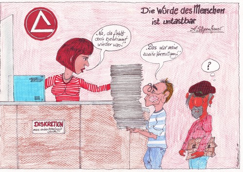 Cartoon: Hartz 4 Kalender Motiv Juli 2010 (medium) by mescalero tagged hartz,kalender