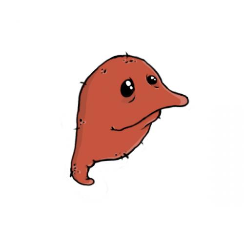 Cartoon: sweet potato monster (medium) by guarajeno tagged sweet,potato,monster,camote,cute