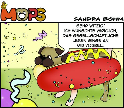 Cartoon: Mops (medium) by Sandra tagged dog,pet,mops,hund