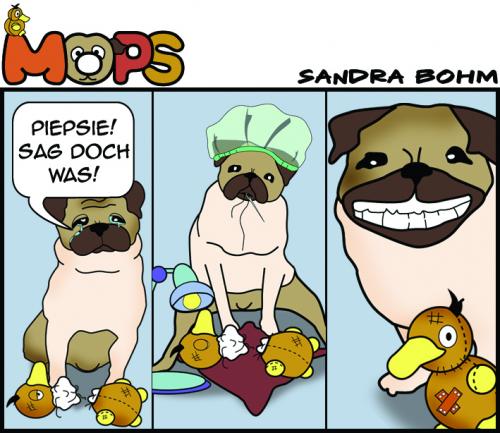 Cartoon: Mops (medium) by Sandra tagged dog,pet,mops,hund