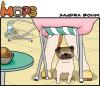 Cartoon: Einsturzgefahr (small) by Sandra tagged mops,dick,garten,hund,frau,hintern,po