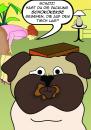 Cartoon: Verfressener Mops (small) by Sandra tagged mops,hund,schokolade,poster