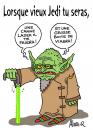 Cartoon: Conseil aux jeunes Padawans (small) by Alain-R tagged yoda,star,wars