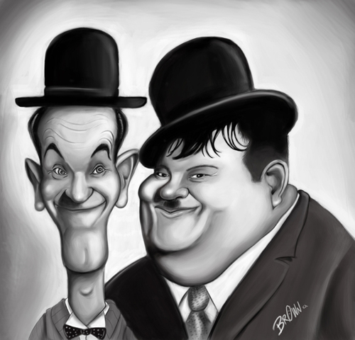 Laurel and Hardy By tooned | Media & Culture Cartoon | TOONPOOL
