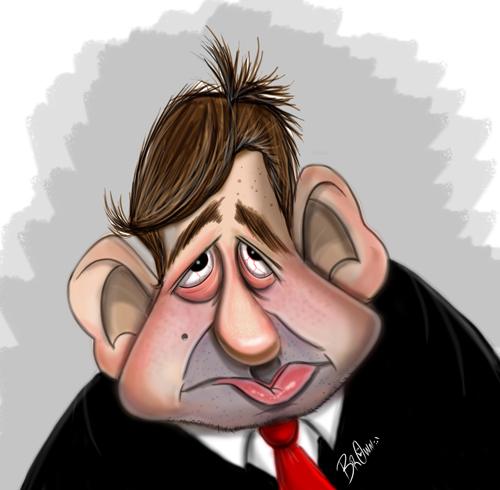 Cartoon: Not a happy man (medium) by tooned tagged cartoon,caricature,comic