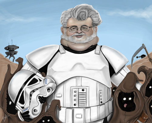 Cartoon: Use the Force (medium) by tooned tagged cartoon,caricature,illustration