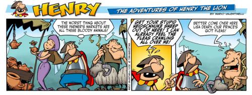 Cartoon: Henry the Lion (medium) by Abonaut tagged henry,lion,valentinelli,tbm,newspaper,newspapermarketing