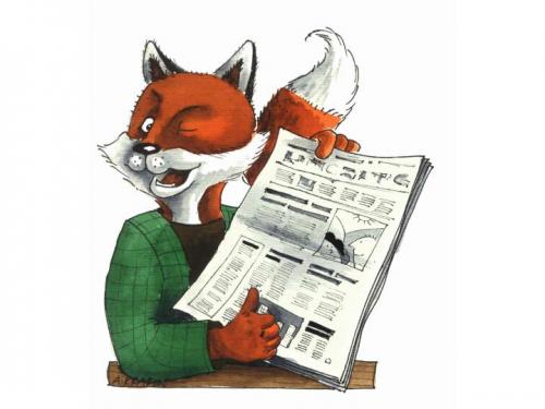 Cartoon: Zeitung - Newspaper (medium) by Abonaut tagged fuchs,lesen,zeitung,tageszeitung,tbm,papertown,abovalley