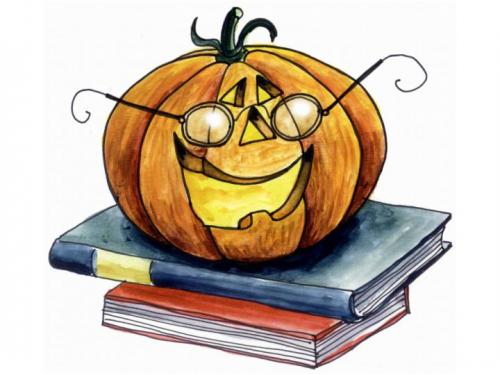 Cartoon: Zeitung - Newspaper (medium) by Abonaut tagged kürbis,halloween,bücher,zeitung,tageszeitung,tbm,papertown,abovalley