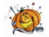 Cartoon: Zeitung - Newspaper (small) by Abonaut tagged kürbis halloween zeitung tageszeitung tbm papertown abovalley