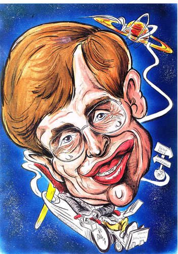 Cartoon: STEPHEN HAWKING (medium) by Tim Leatherbarrow tagged stephenhawking,physics,blackholes,hawkingradiation