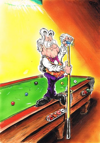 THE SNOOKER PLAYER By Tim Leatherbarrow | Sports Cartoon | TOONPOOL