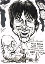 Cartoon: BRIAN COX- DARA OBRIAIN (small) by Tim Leatherbarrow tagged brian,cox,daraobriain,stars,astronomy