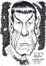 Cartoon: LEONARD NIMOY- MR SPOCK (small) by Tim Leatherbarrow tagged timleatherbarrow,leonardnimoy,mrspock,startrek,scifi